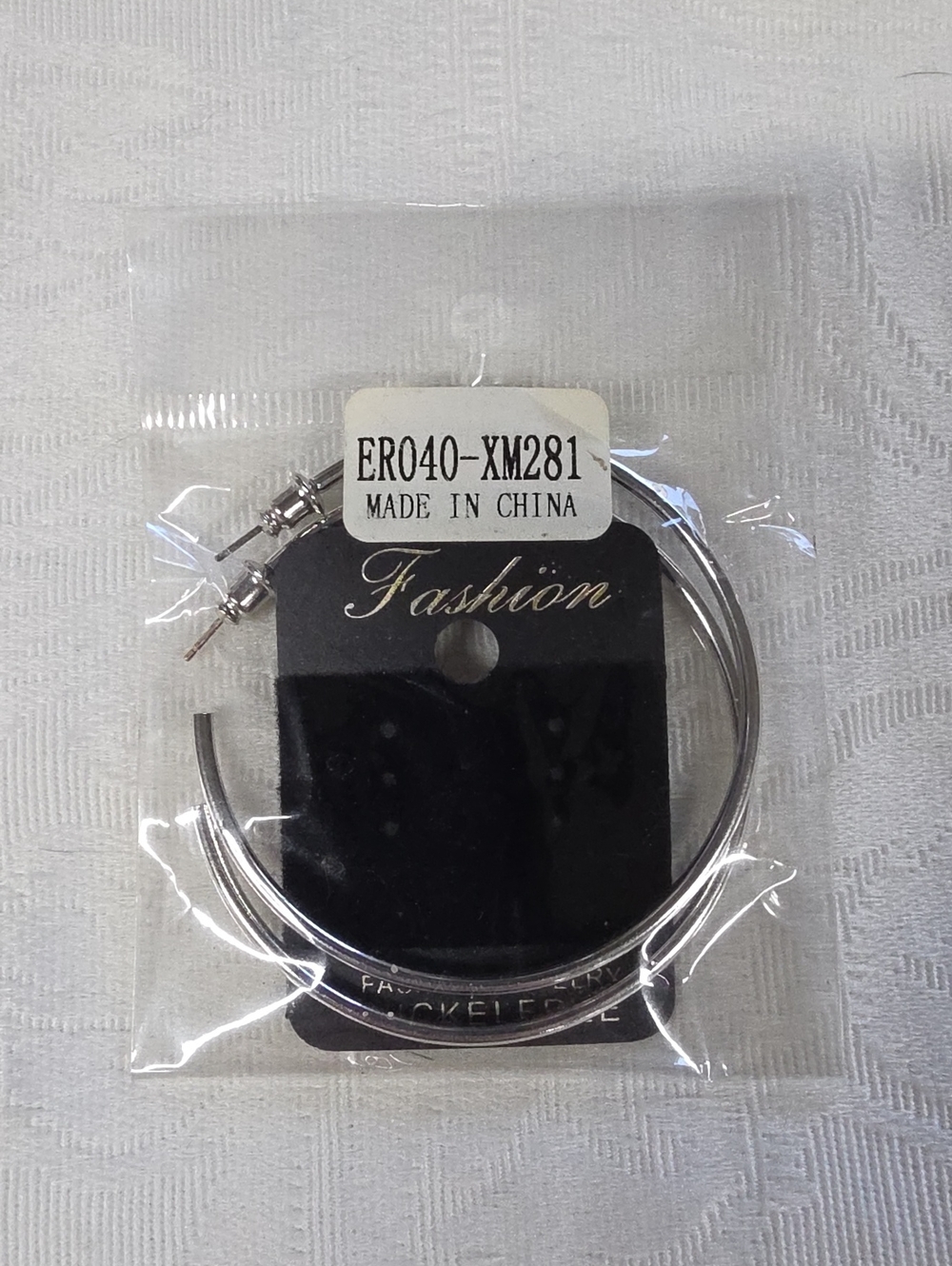 Classic Silver-Tone Hoop Earrings | New in Packaging